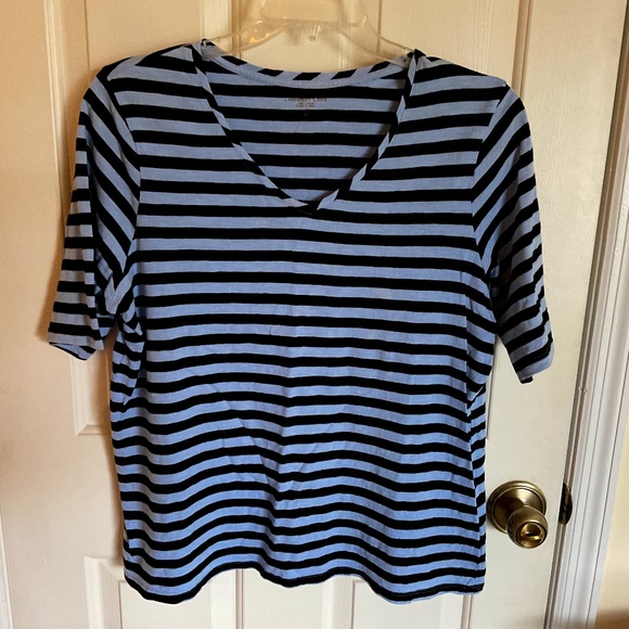 Women’s Coldwater Creek striped 1x cotton - Picture 1 of 5
